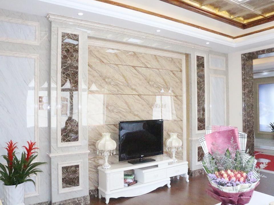 tấm ốp PVC phòng khách